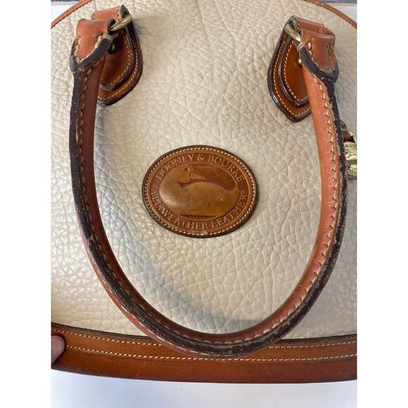 DOONEY & BOURKE MEDIUM IVORY PEBBLED LEATHER HANDBAG (ASIS) - Picture 6 of 16